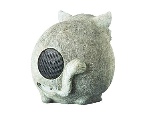 Roman 7.25" Cat Bluetooth Outdoor Speaker – Pudgy Pals Garden Decor, Wireless Speaker for Patio, Yard, and Garden – Cute Cat Design, Water-Resistant