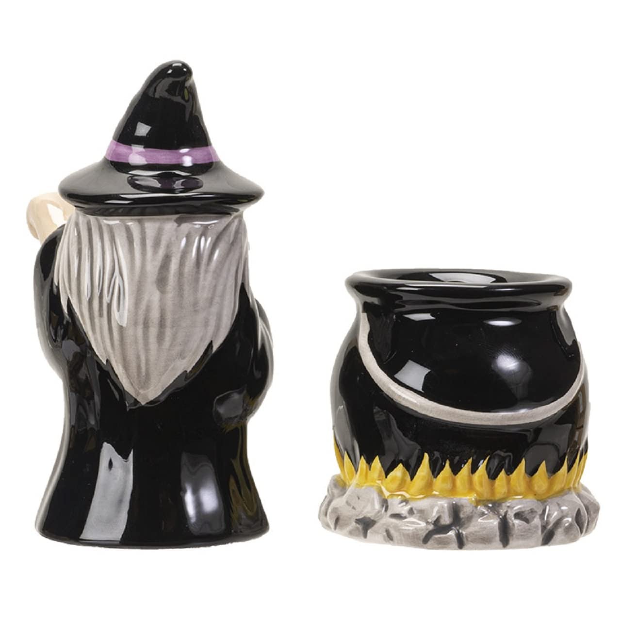 Pacific Trading Witch and Cauldron Salt and Pepper Shaker Set 2.2 Inch