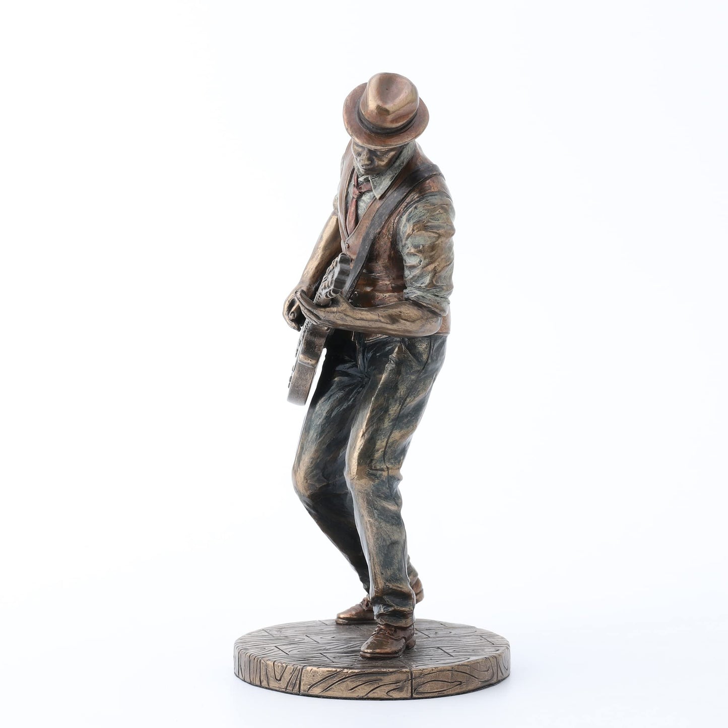 Veronese Design 7 5/8" Jazz Band Casual Guitar Player Resin Statue Cast Bronze Finish