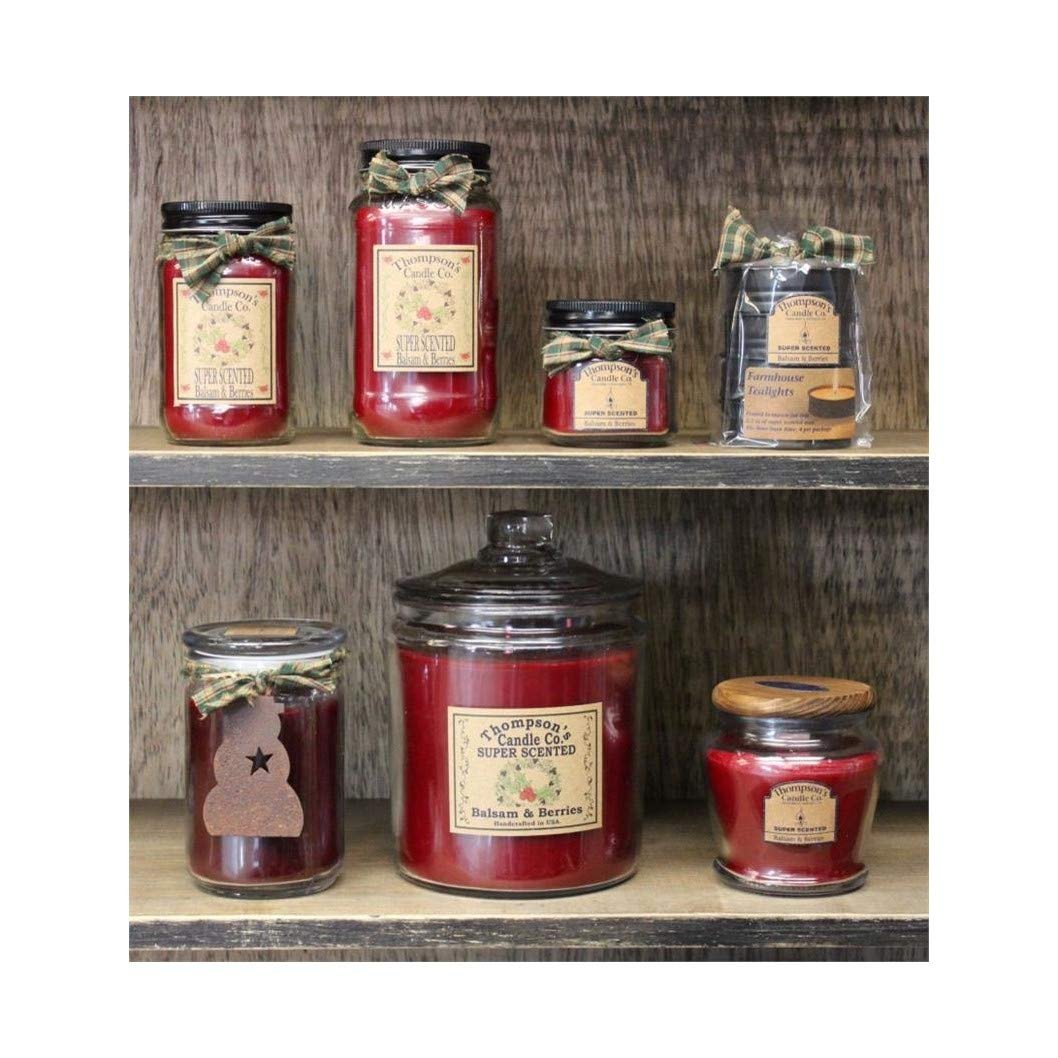 Thompson's Candle bblm Balsam and Berries Large Mason Jar Scented Candle, 20 Oz