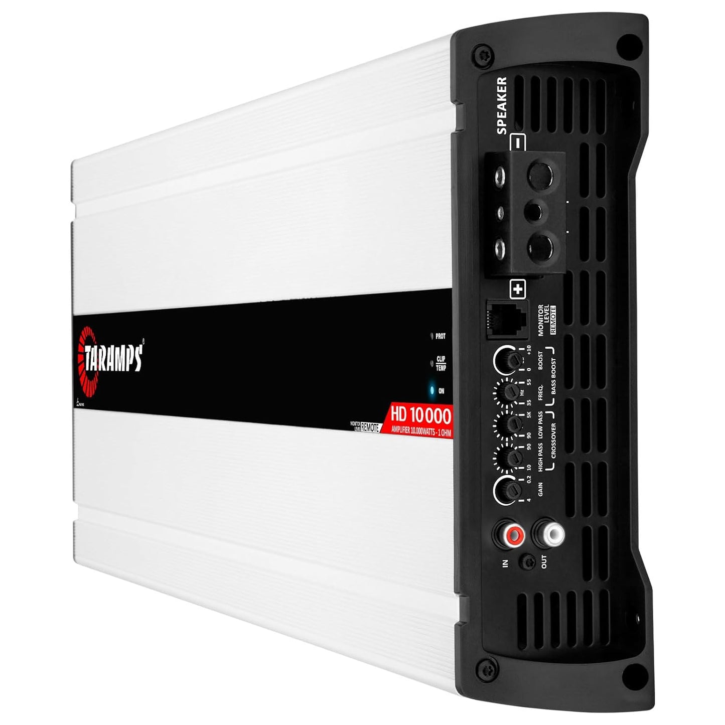 Taramps HD 10000 1 Ohm 1 Channel 10162 Watts RMS MAX, Mosfet Amplifier, Monoblock, Crossover, Bass Boost, RCA Input, Class D, Car Audio, Compatible Monitor Level Remote, Great for Subwoofers