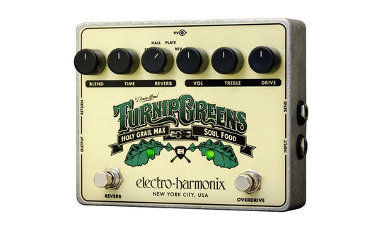 Electro-Harmonix Turnip Greens Overdrive/Reverb Multi-Effect Pedal