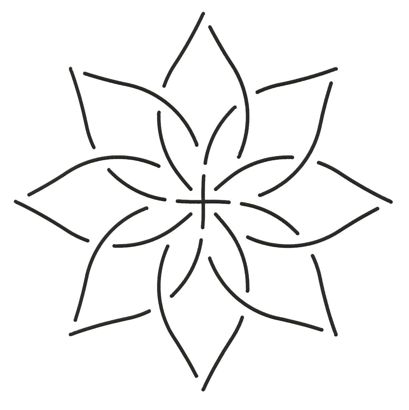 Quilting Creations Continuous Floral Border Quilt Stencil, 6"