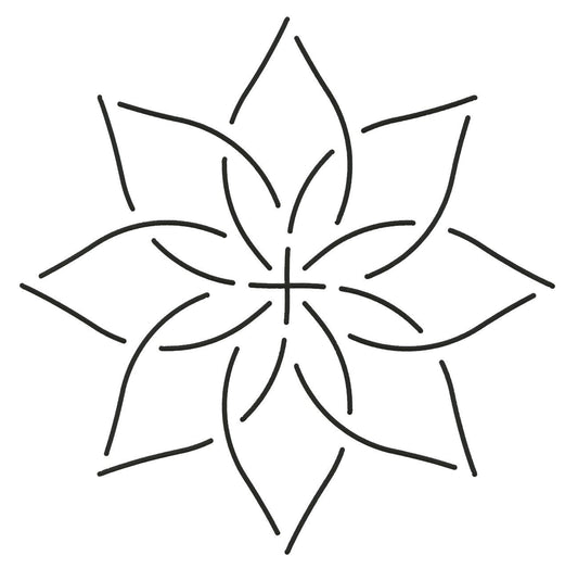 Quilting Creations Continuous Floral Border Quilt Stencil, 6"