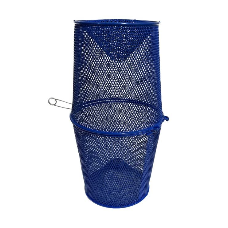 Minnow, Crawfish Trap 1/4" mesh, Blue Coated, Heavy Duty Metal, 16.5" Long, Catch All Minnow for Bait.