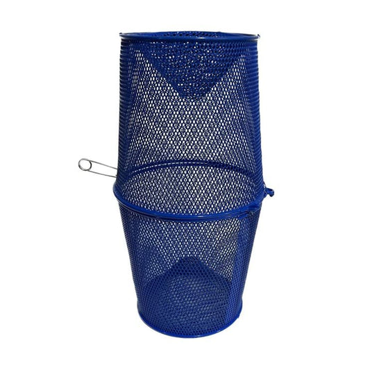 Minnow, Crawfish Trap 1/4" mesh, Blue Coated, Heavy Duty Metal, 16.5" Long, Catch All Minnow for Bait.