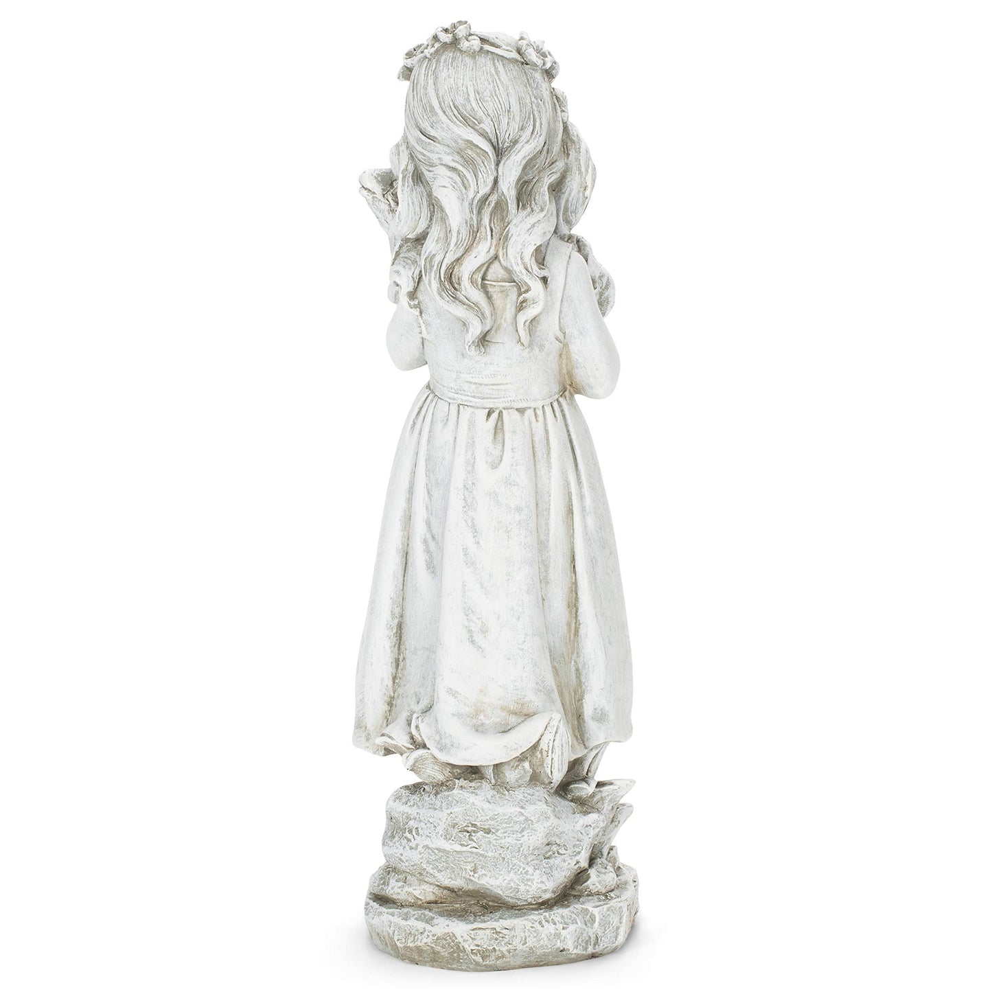 Joseph's Studio by Roman Inc., Girl with Lamb Garden Statue, Garden Collection, Religious Statue, Holy Family, Memorial, Angel, Patron Saint, Garden Décor (5x5x16)