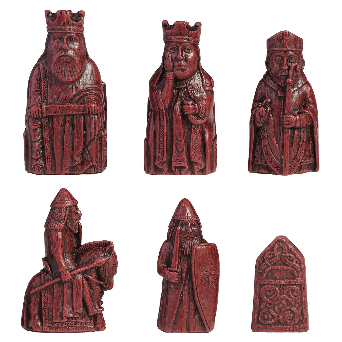 Veronese Design Isle of Lewis Chess Set Hand Painted Resin Figurine Collectible Statue