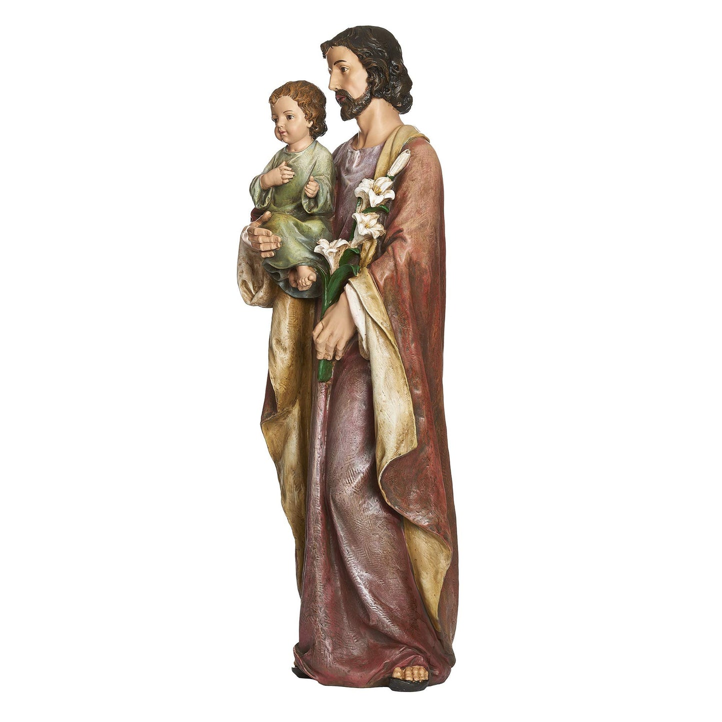 Joseph's Studio by Roman - St. Joseph and Child Jesus Figure, Renaissance Collection, 36.75" H, Resin and Stone, Religious Gift, Decoration, Collection, Durable, Long Lasting