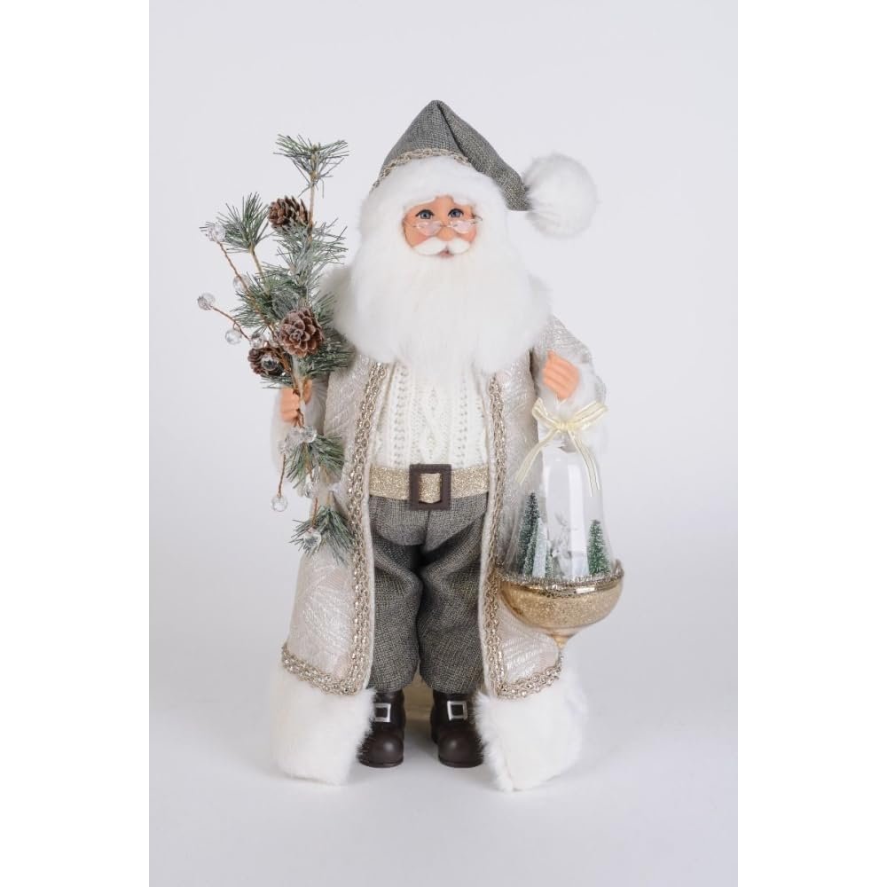 Karen Didion Glistening Forest Santa Figurine Polyresin