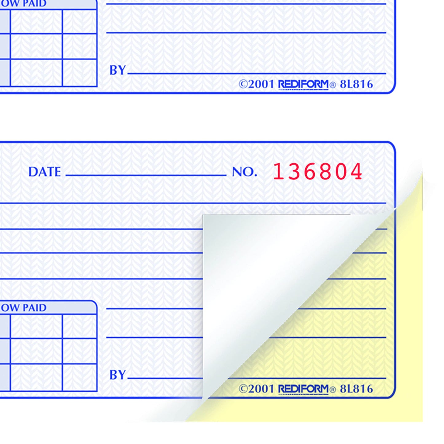 Rediform® Money Receipt Book, Carbonless, 400 Numbered Duplicates, 4/Page, 11" x 7.625" (RED8L816) (8L816)