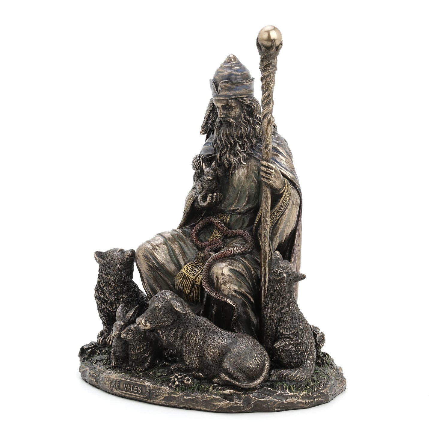 Veronese Design Veles The Slavic God of Cattle and Underworld Cold Cast Resin Antique Bronze Finish Statue