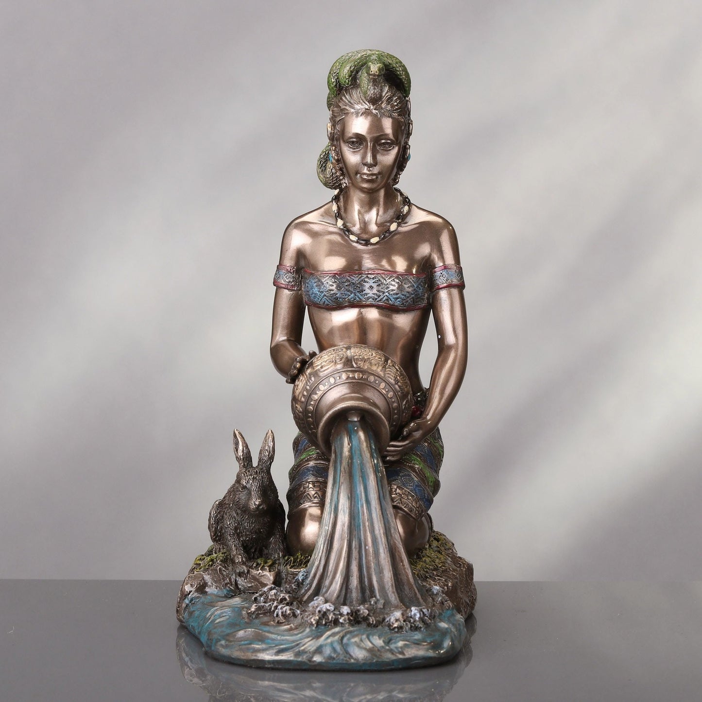 Veronese Design 6 1/4 Ix Chel Mayan Jauar Goddess of Midwifery and Medicine Cold Cast Resin Bronze Finish