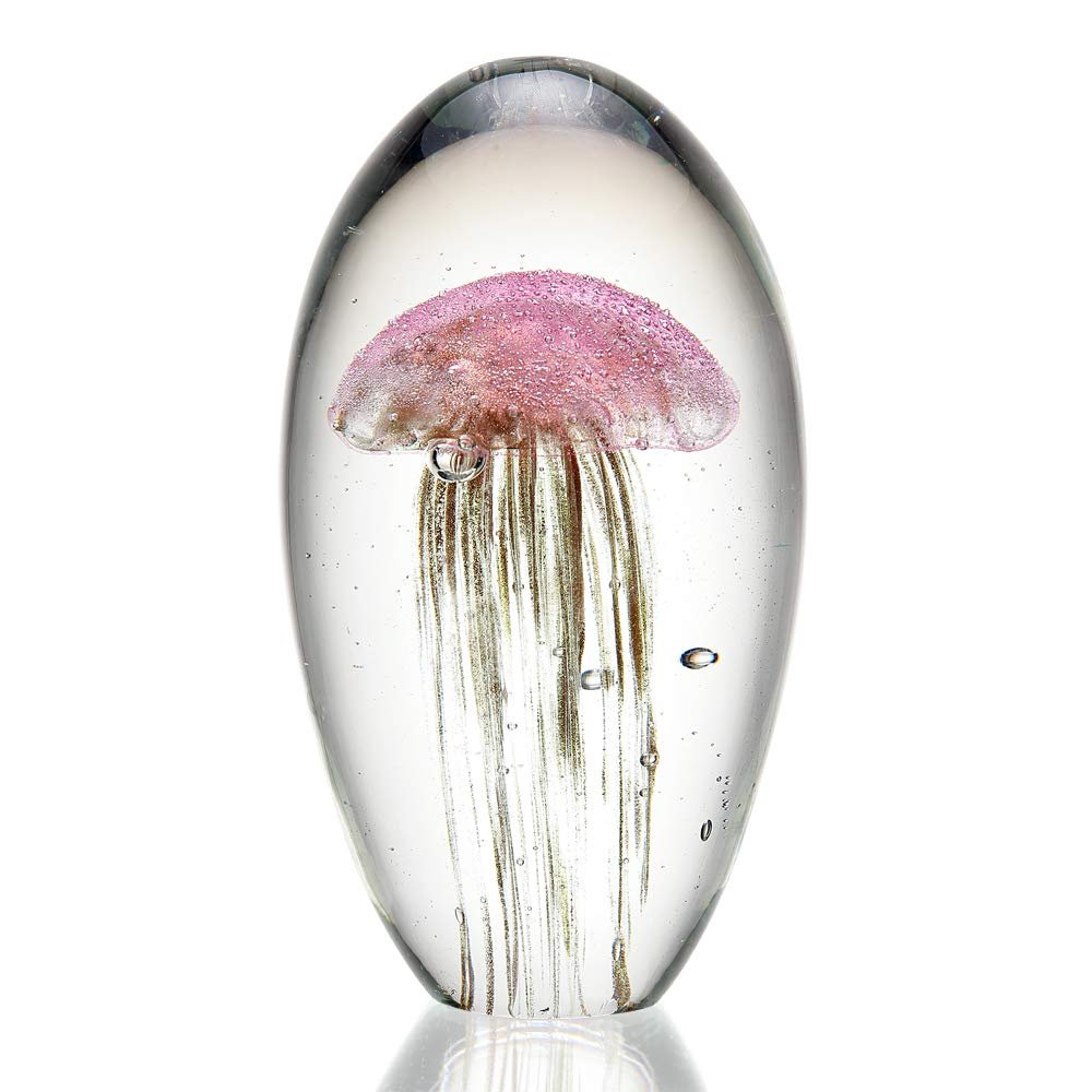 SPI Art Glass Rose Gold Pink Jellyfish