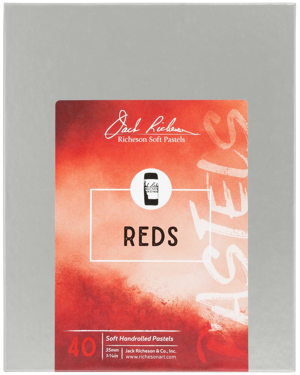 Jack Richeson 422964 Hand Rolled Soft Pastels (40 Piece), Red