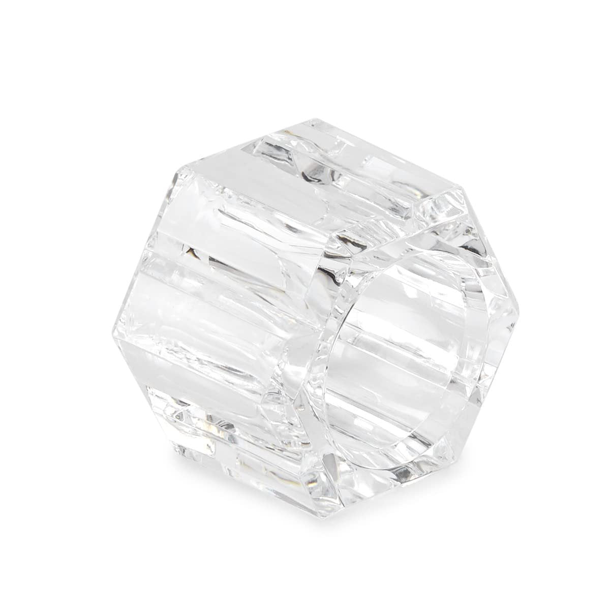 Huang Acrylic Napkin Rings Set of 4 for Dining Table, Parties, Entertaining, Outdoor Patio, shatterproof and Elegant