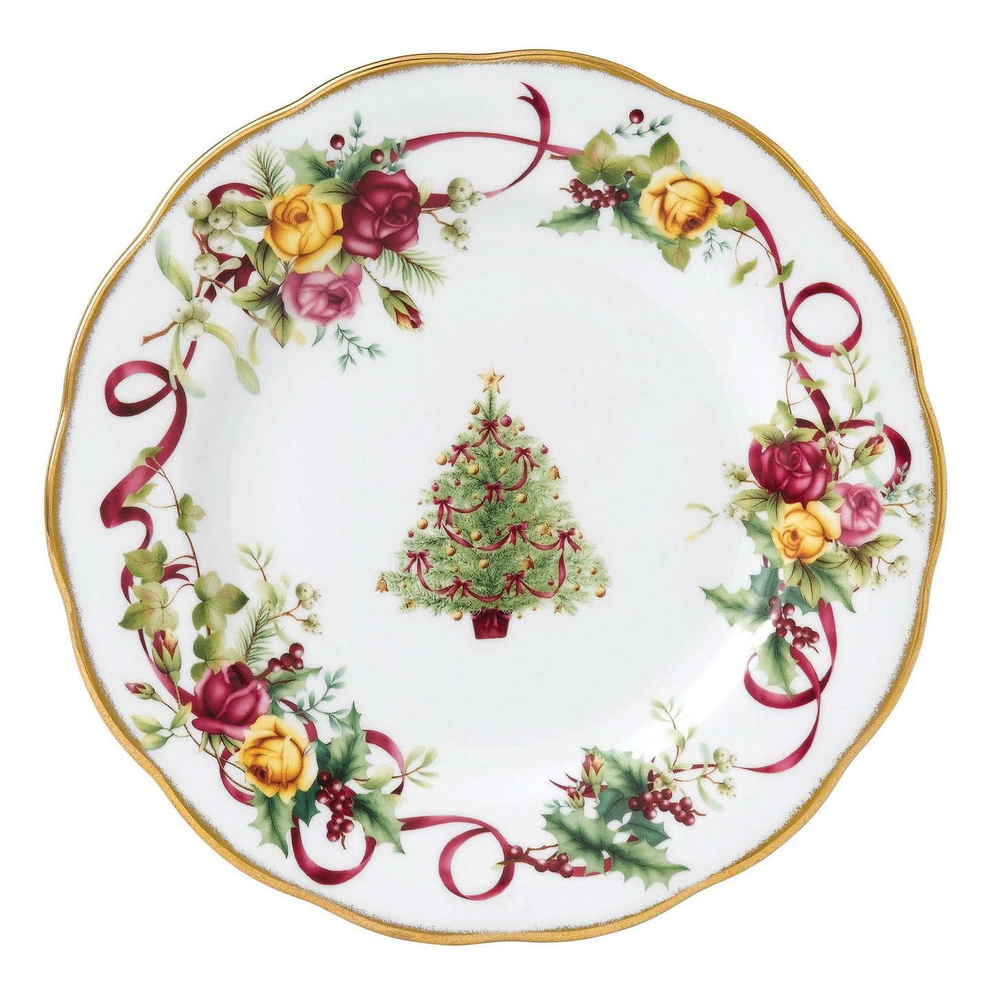 Royal Albert Old Country Roses Christmas Tree Place Setting, 5-Piece