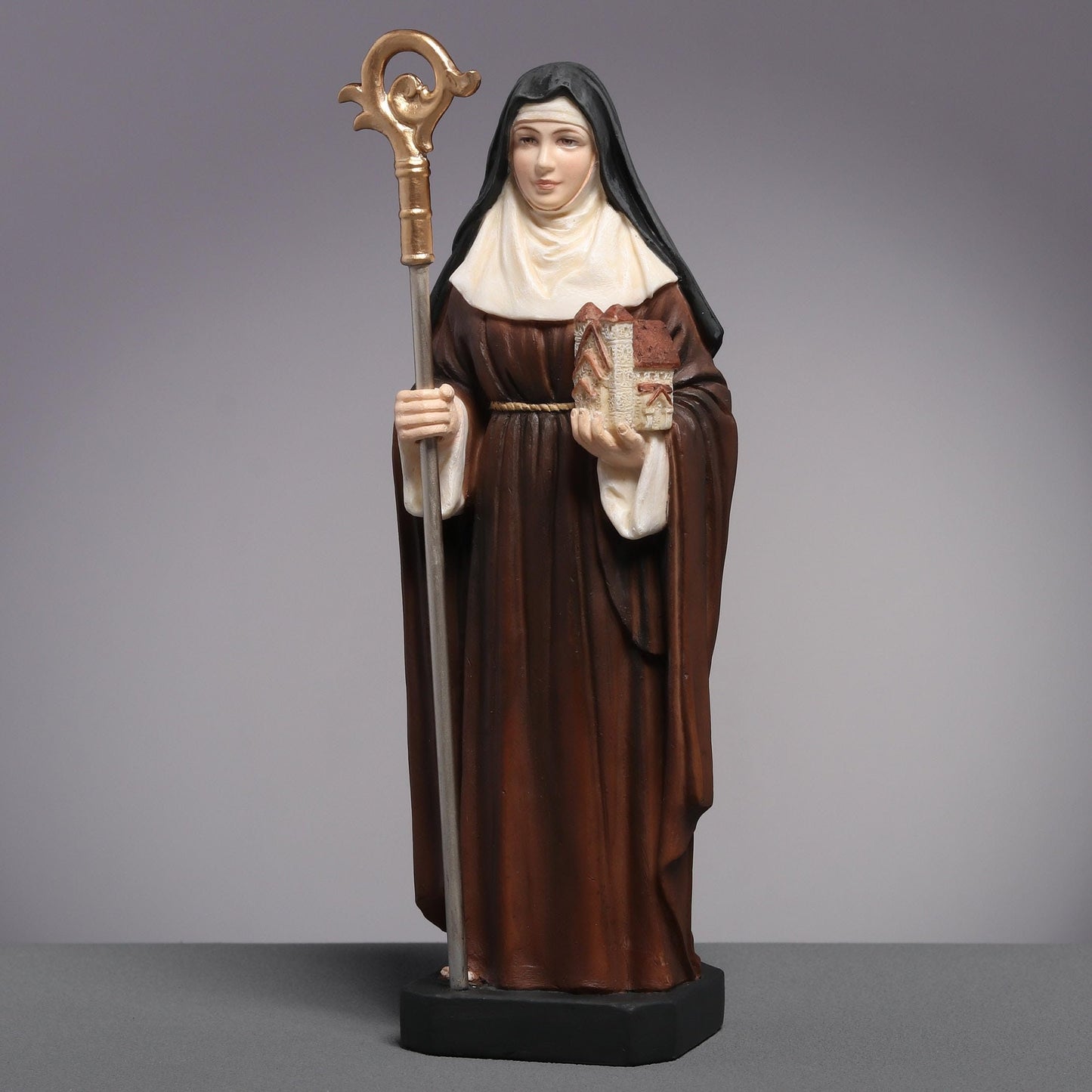 Veronese Design 6 1/2 Inch Saint Brigid of Kildare Polyresin Hand Painted Religious Collectible Figurine Statue