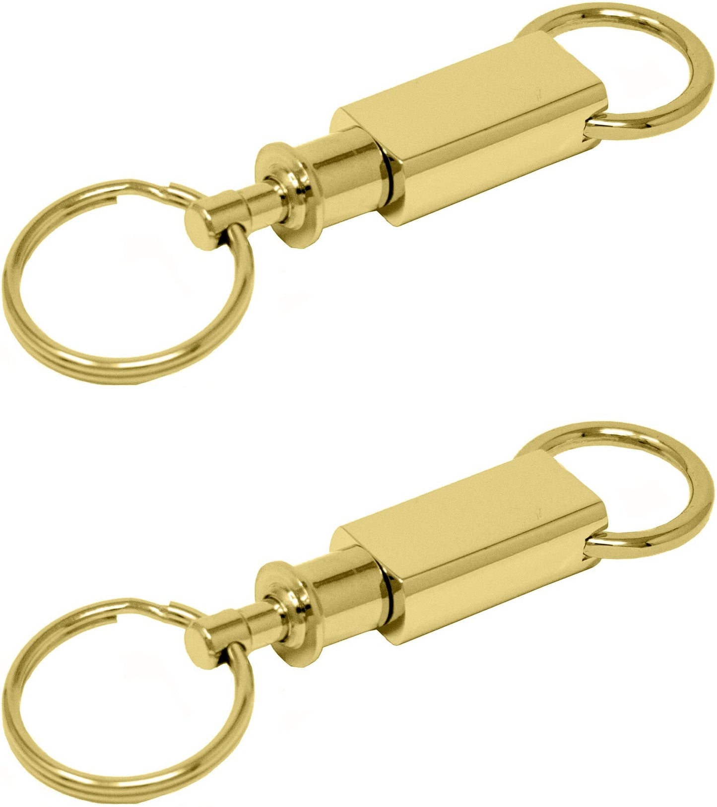 Stephanie Imports Set of 2 Quick Release, Detachable Valet Keychains With Dual Key Rings