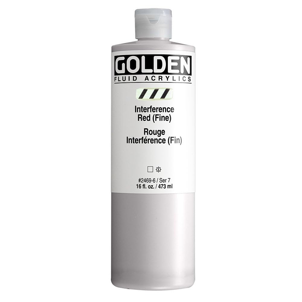 Golden Fluid Interference Acrylics - Interference Red Fine - 16 oz Bottle