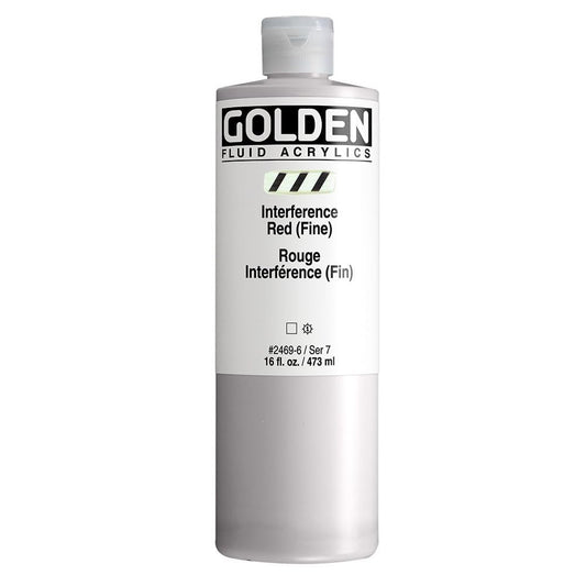 Golden Fluid Interference Acrylics - Interference Red Fine - 16 oz Bottle