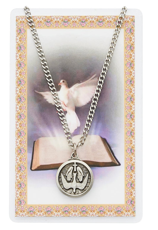 Holy Spirit Necklace and Prayer Card Set (McVan PSD600HS)