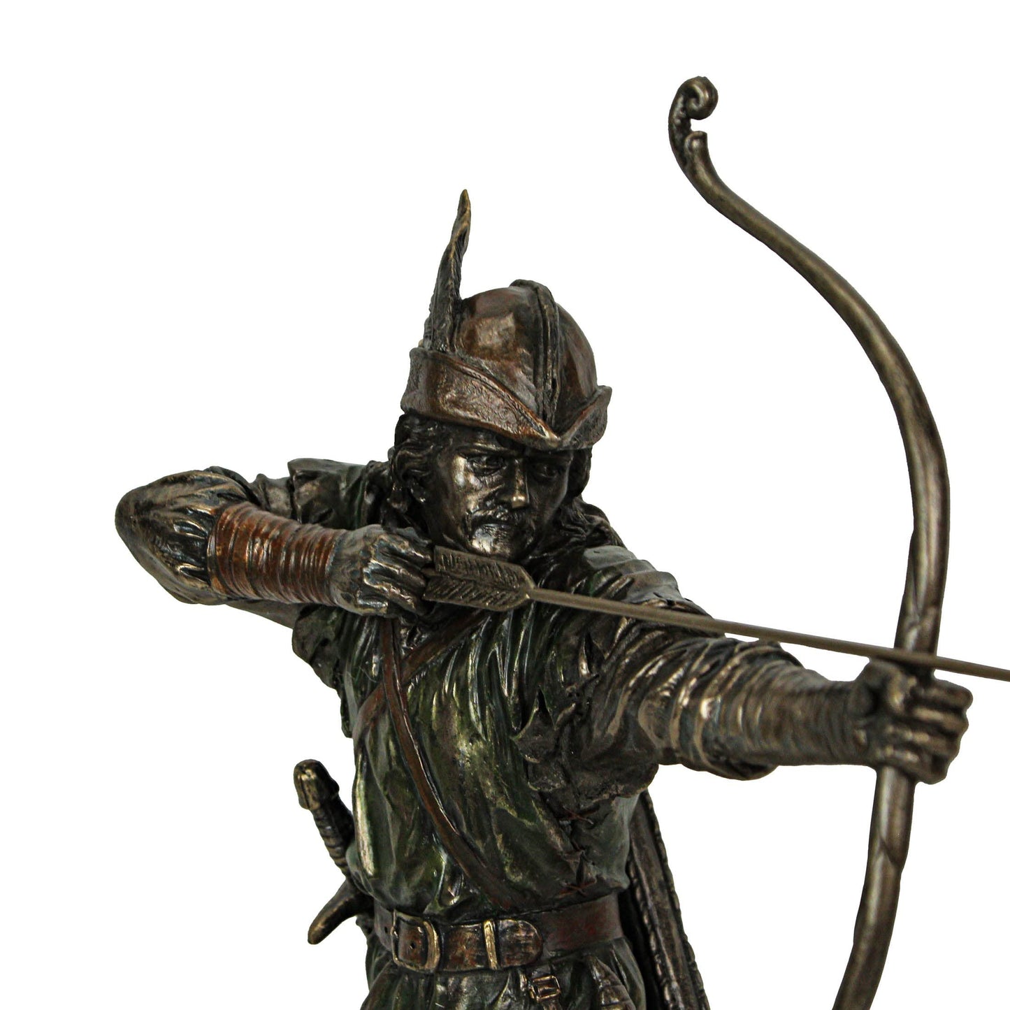 Veronese Design Robin Hood Shooting Arrow Bronze Finish Statue 12 Inches Tall