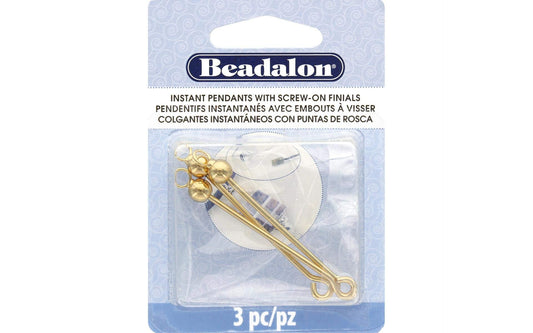 Beadalon Instant Pendants, Gold