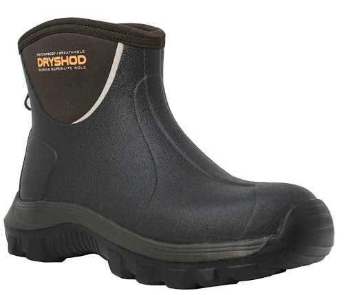 Dryshod Evalusion Lightweight Men's Ankle Boots | Waterproof | Rubber | Comfortable | Brown | Size 11