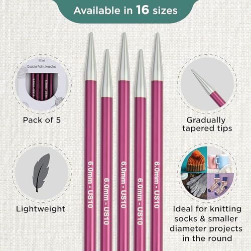 KnitPro Zing Double Pointed Needles 8" (20cm)
