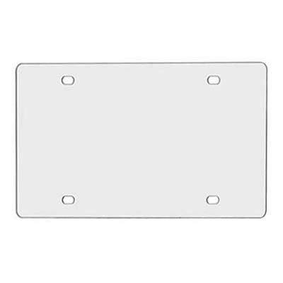 Blank License Plate Laser Cut Clear Acrylic Custom Vanity Plates with 4 Holes for DIY Craft Projects and Customizing Cars Trucks and SUVs by Marketing Holders