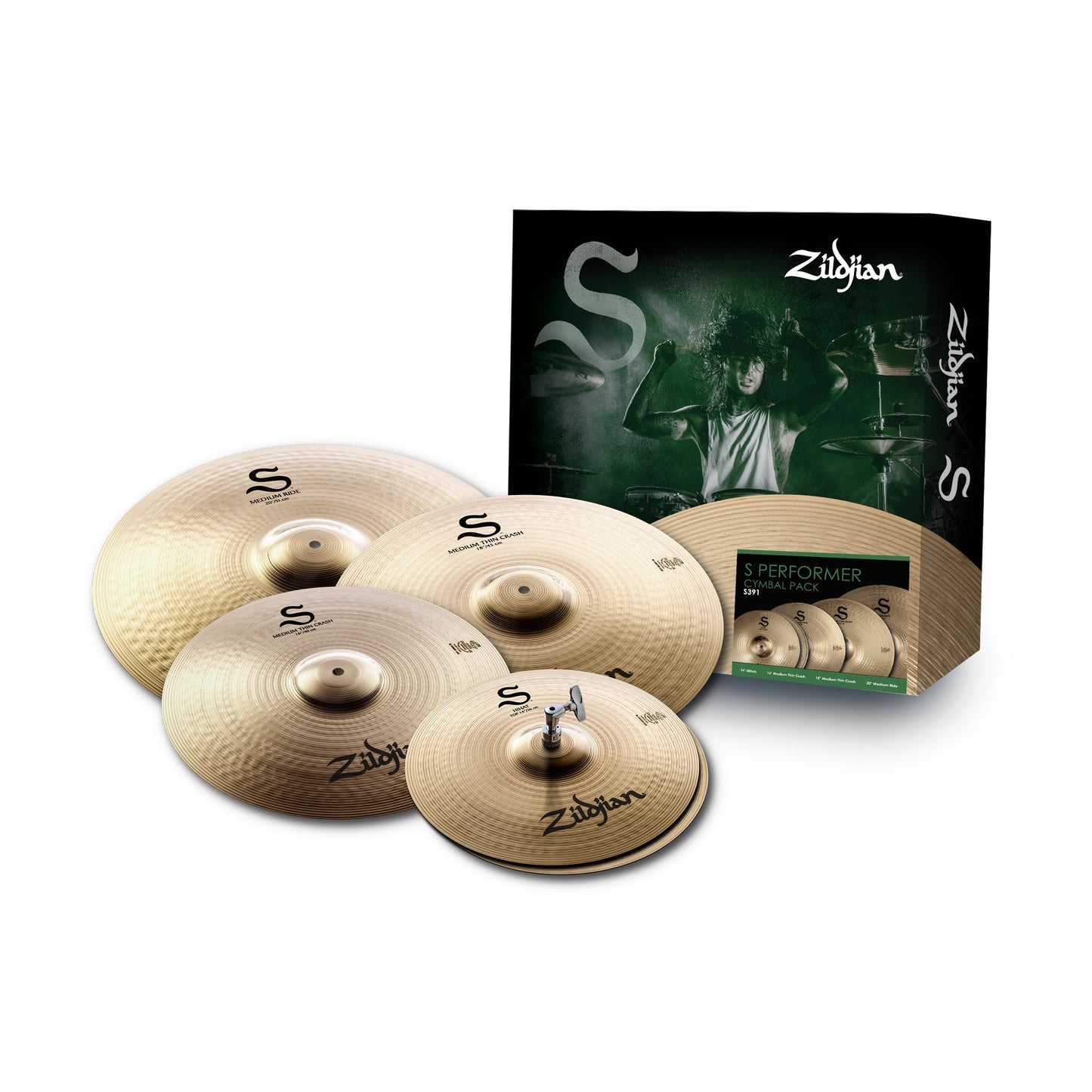 Zildjian S Series Performer Cymbal Set, 14H/16-18C/20R