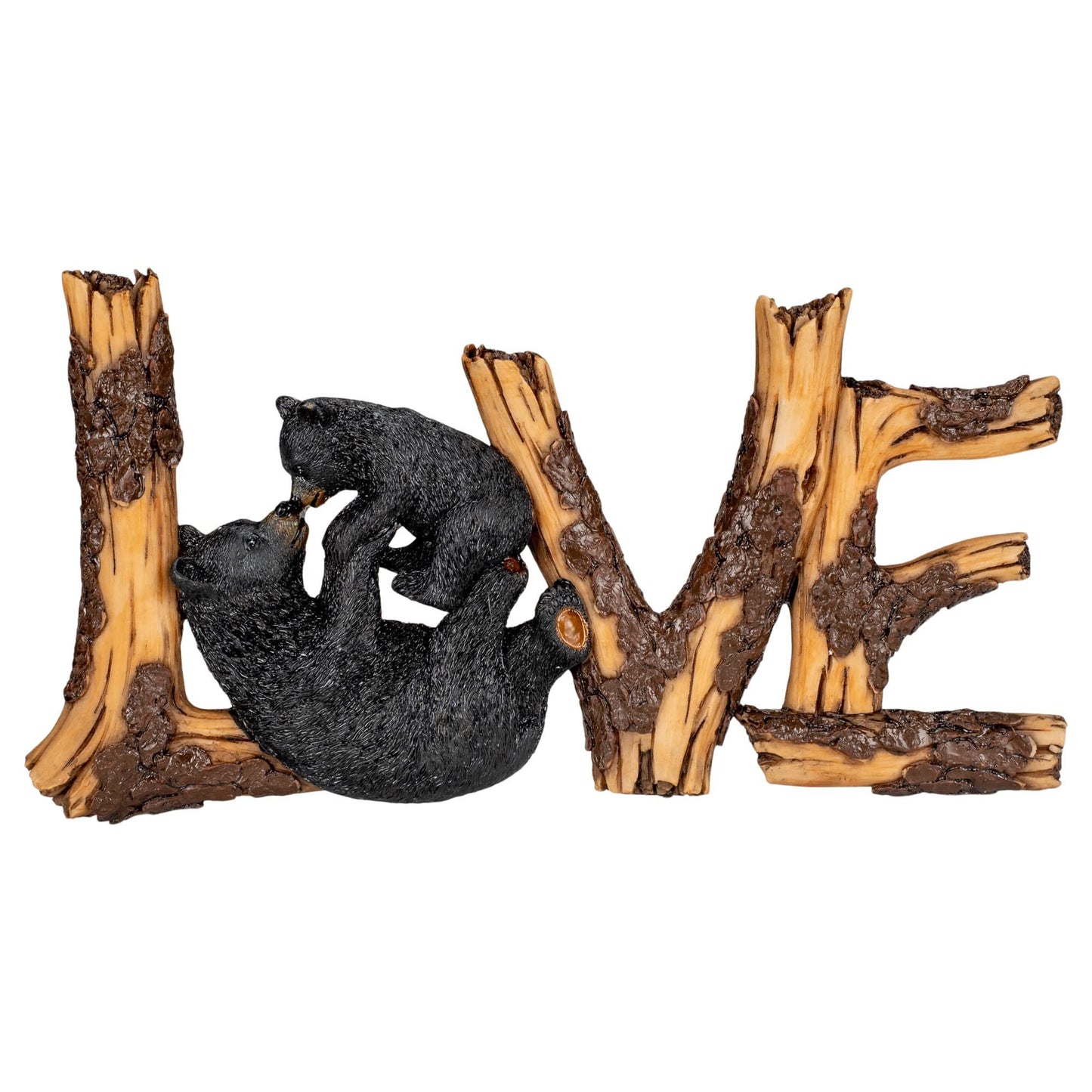 Slifka Sales Co. Love Black Mama Bear and Cub 5 x 9.5 Resin Table Top Plaque Sign
