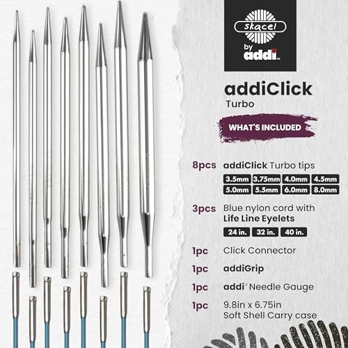 skacel by addi addiClick Interchangeable Knitting Needle Set