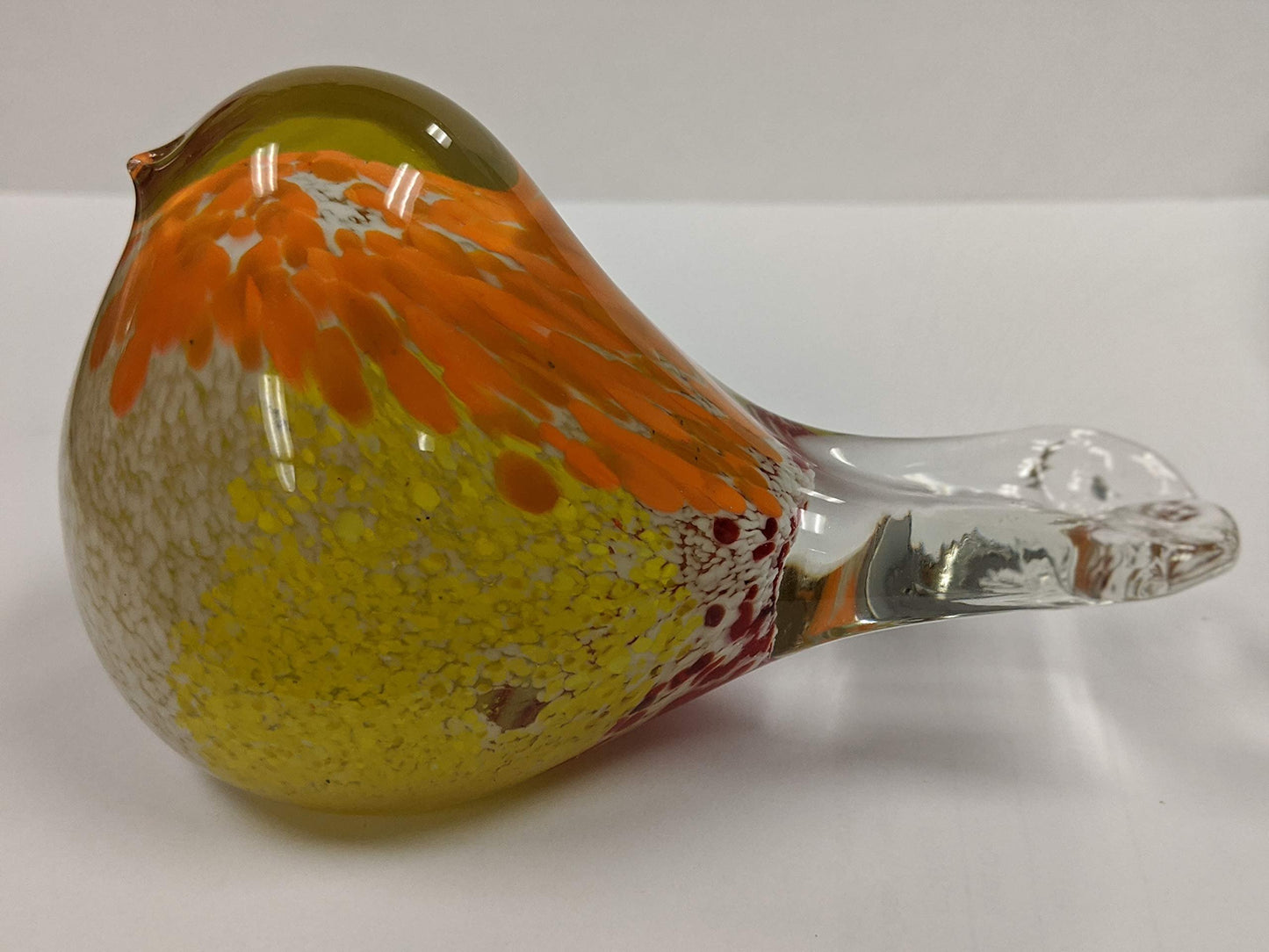 Art Glass Red, Yellow and Orange Bird