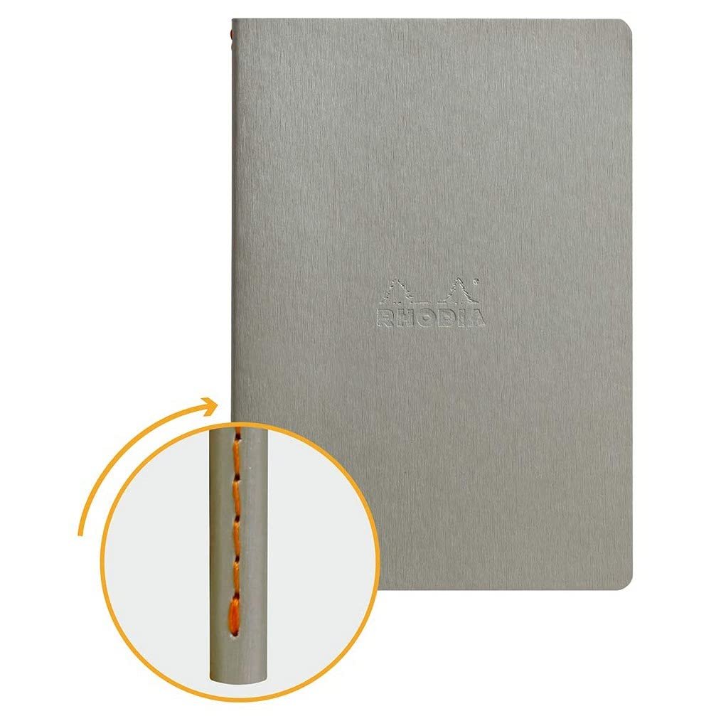 Rhodia Sewn Spine Notebook, A5, Dot - Chocolate