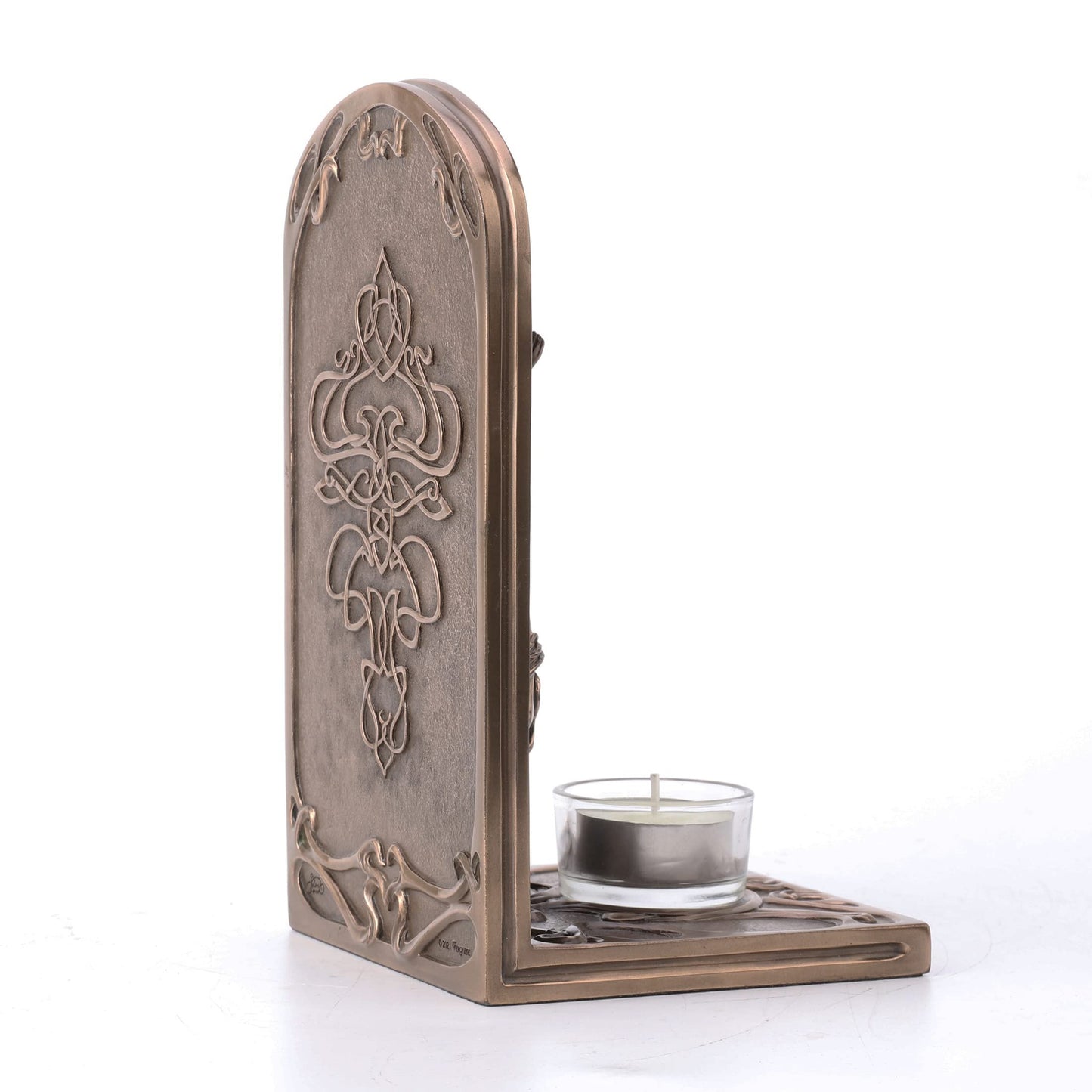 Earth Life Magic Tree of Life Tealight Candle Holder by Selina Fenech Cold Cast Resin Antique Bronze Finish