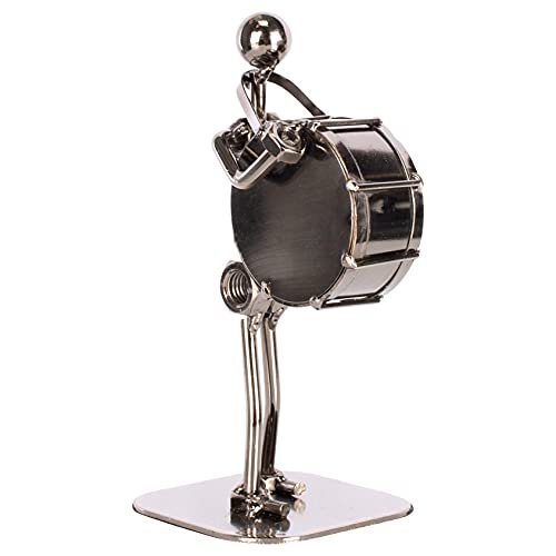 Broadway Gift Silvertone Marching Drummer Player 6 inch Table Top Figurine