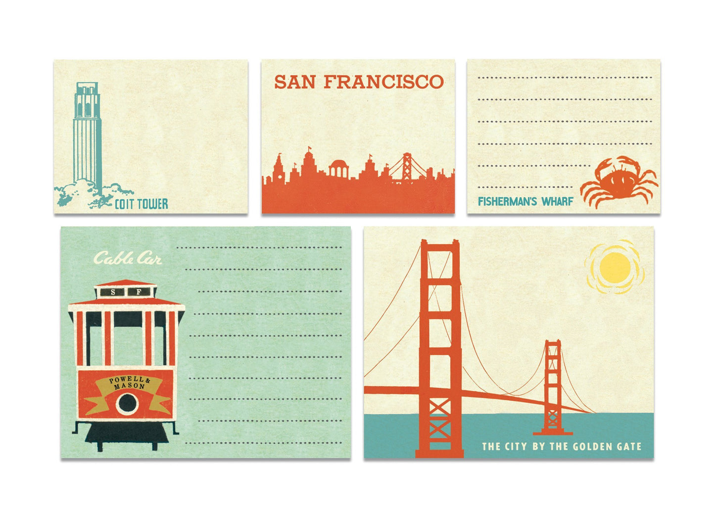 Cavallini Papers Cavallini Sticky Notes San Francisco