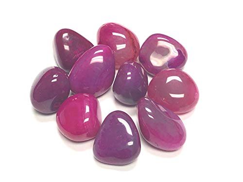 Zentron Crystal Collection: Tumbled Dyed Agate - Large 1" Pieces with Velvet Bag