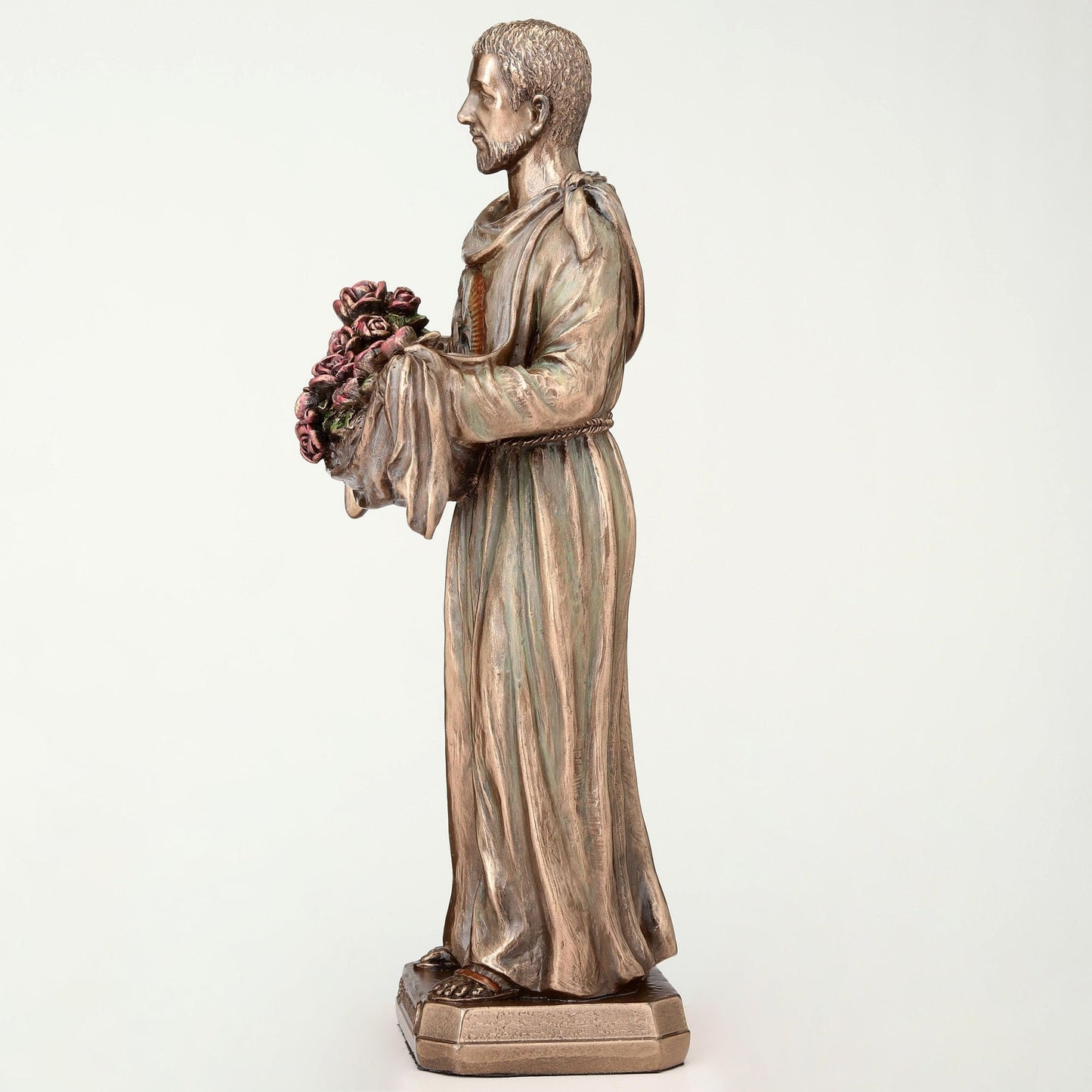 Veronese Design 8 1/8 Inch Saint Juan Diego Cuauhtlatoatzin Cold Cast Resin Bronze Finish Sculpture