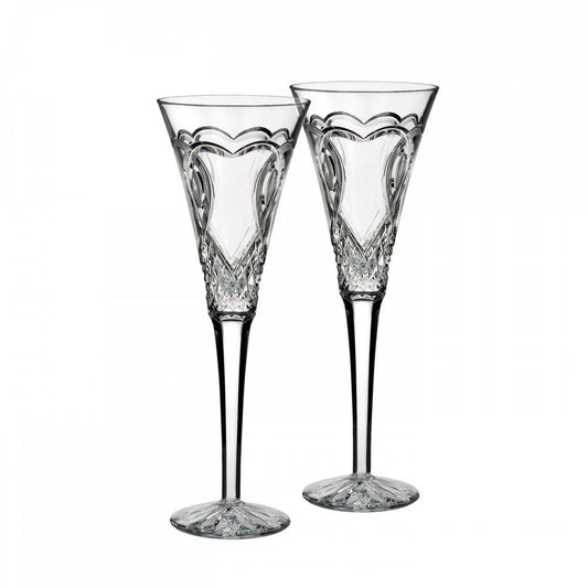 Waterford "Wedding" Set Of 2 Flutes
