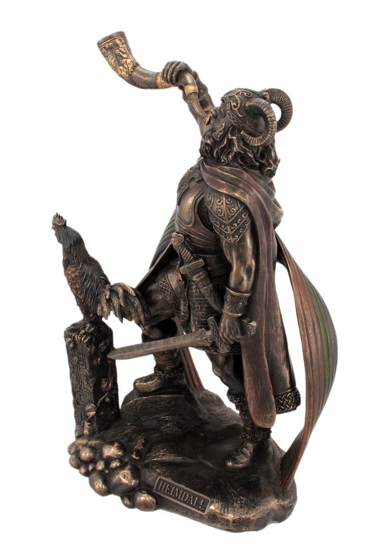 9.25 Inch Norse God - Heimdall Cold Cast Bronze Sculpture Figurine