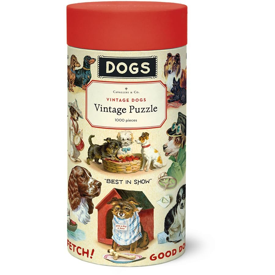 Cavallini & Co. Vintage Dogs Puzzle- 1000 Pieces