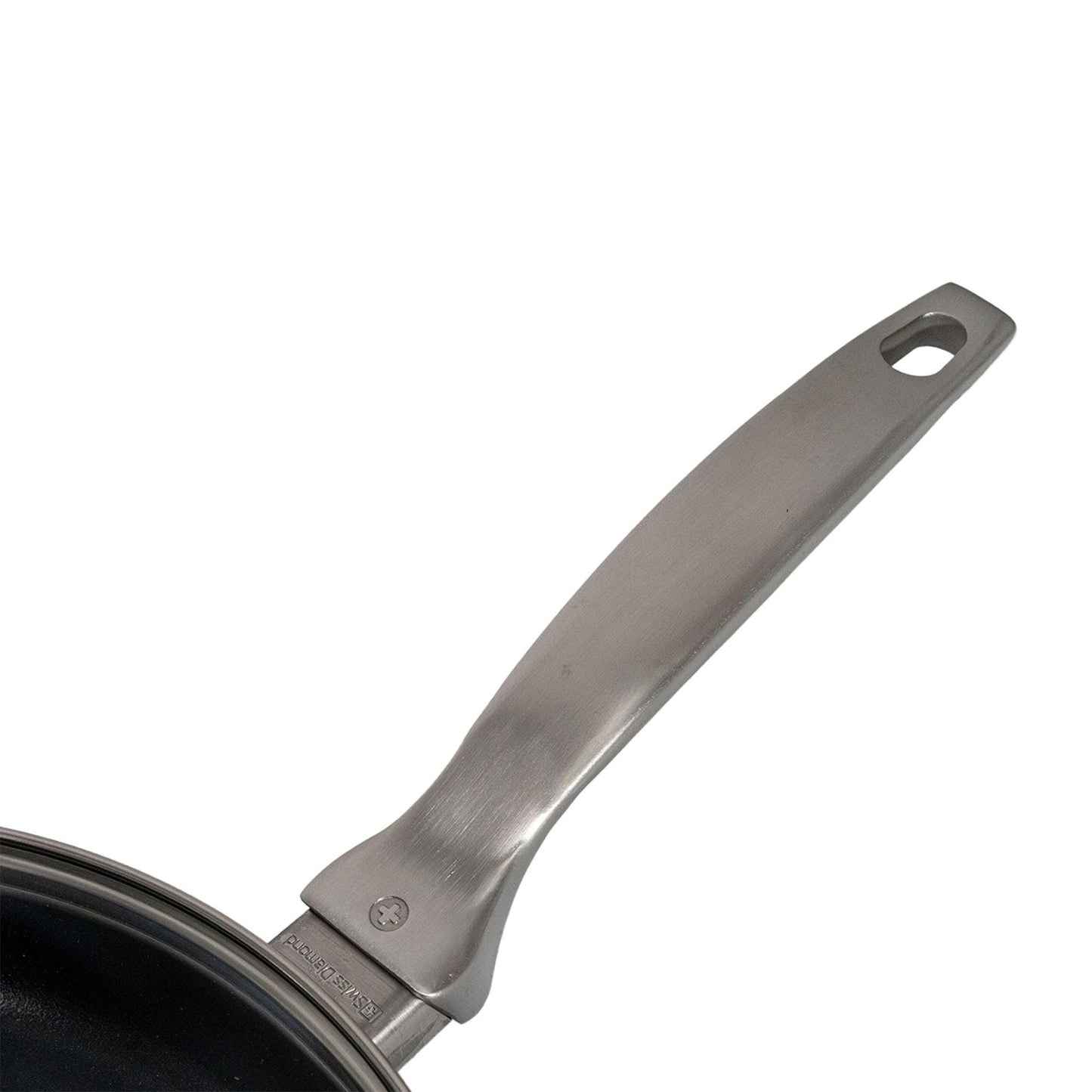 Swiss Diamond Nonstick Frying Pan Hybrid Ceramic and Diamond-Infused Fry Pan With Glass Lid, Dou Ceramic, Dishwasher and Oven Safe Fry Pans