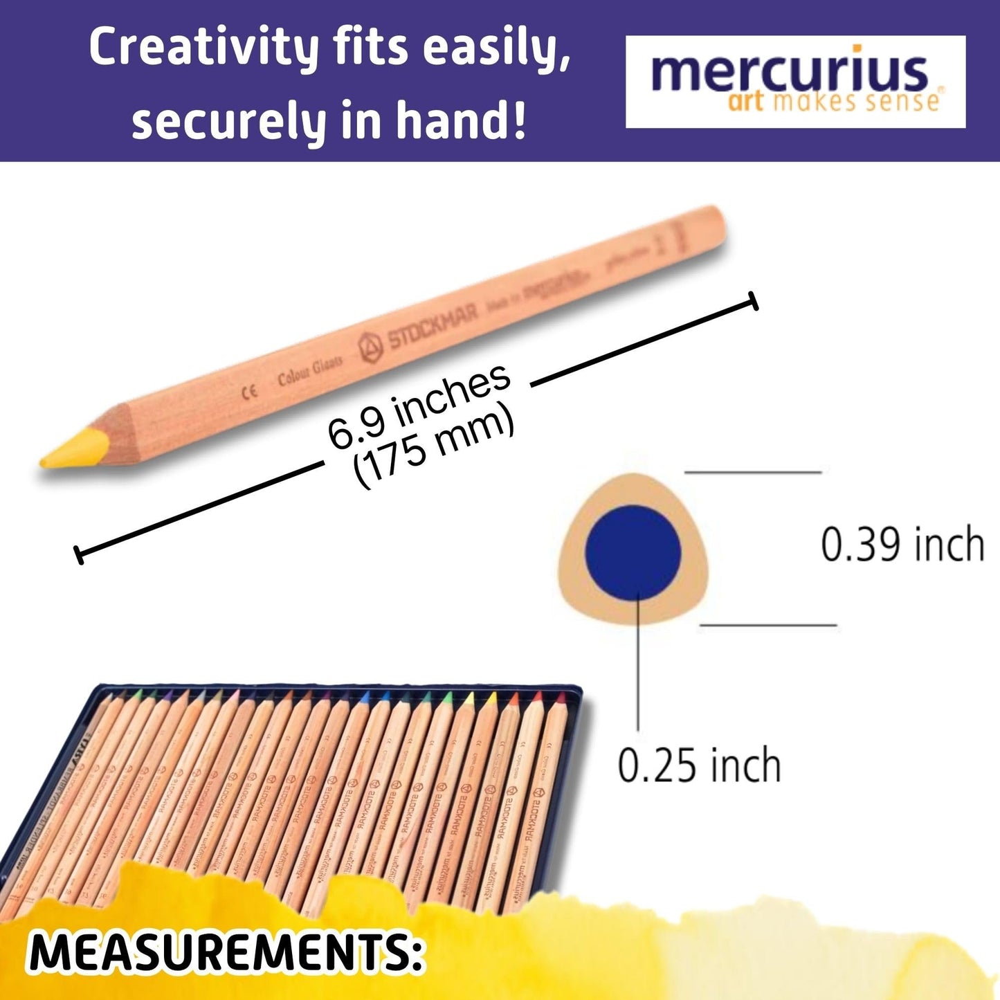 Mercurius Stockmar AMS Color Giants, Set of 24, Tin Case
