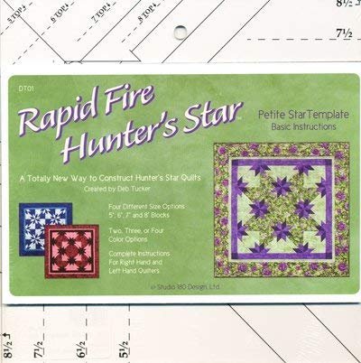 Studio 180 Design Rapid Fire Hunter's Star Bundle: Petite + Large Star Ruler Quilting Tool