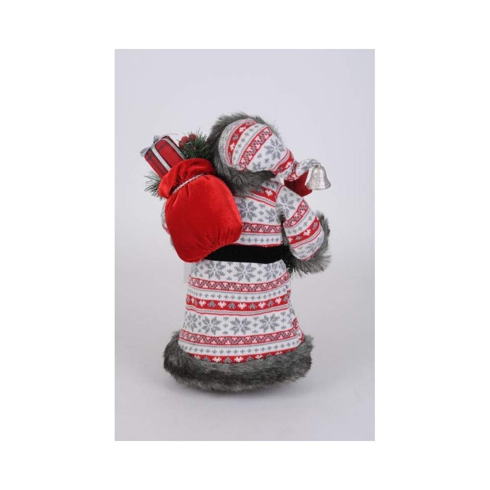 Karen Didion Snowflake Fun Santa Figurine, 18 Inches