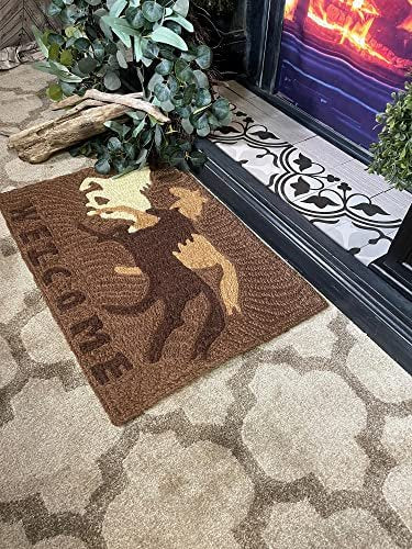 Jellybean Indoor/Outdoor Decorative Welcome Horses Accent Rug - 20" X 30"