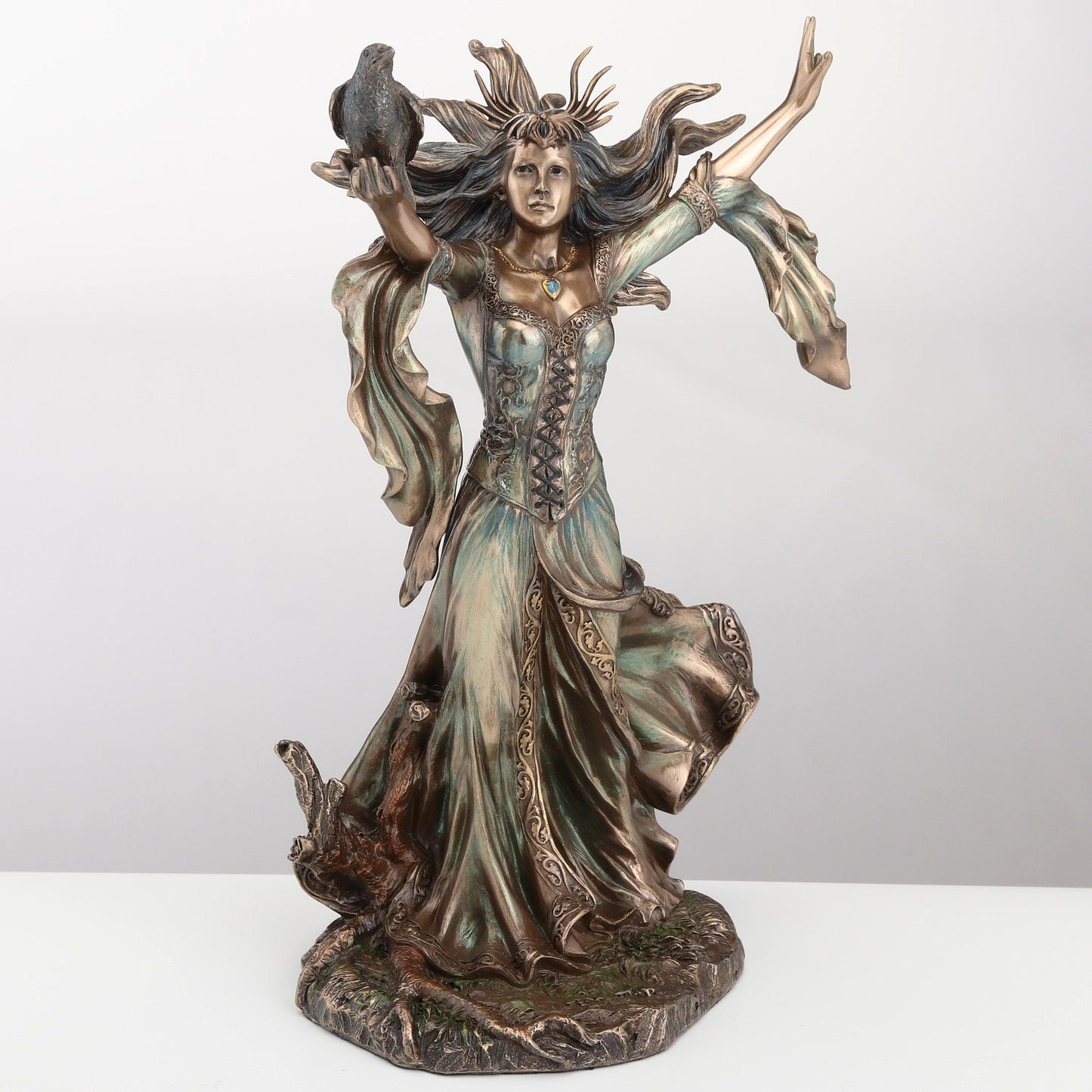 Veronese Design 9 7/8 Inch Morgan Le Fay Cold Cast Resin Bronze Finish Sculpture